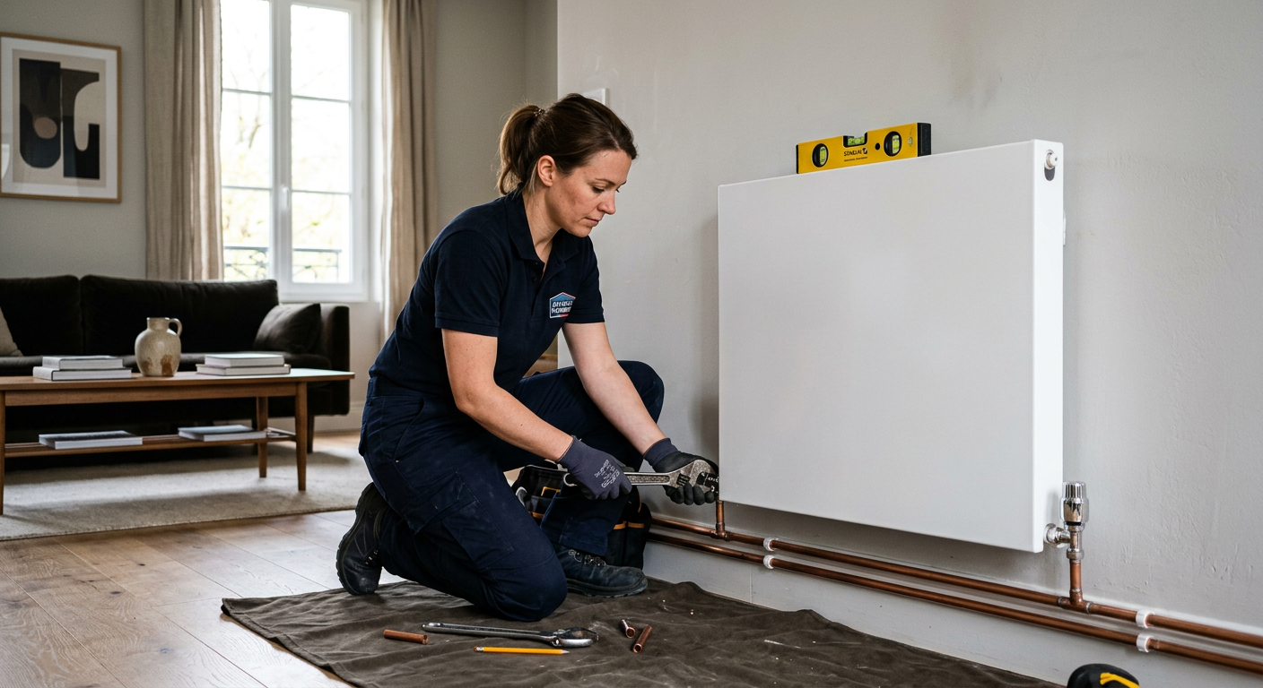 Installation de radiateur et robinet thermostatique à Maisons-Laffitte